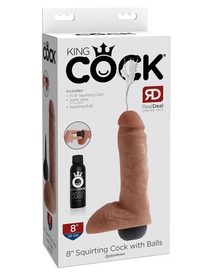 King Cock - Polla chorreante de 6" con bolas